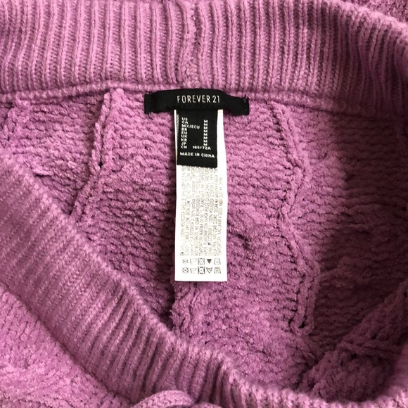 NWOT Lavender Cable Knit Sweater Pants M - Picture 5 of 10